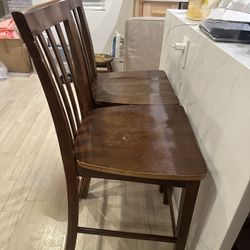Free 24 Inch Wood Bar Stools (Set of 6)