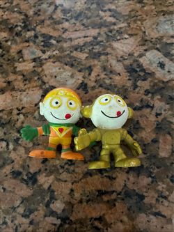 Vintage 1984 Campbell's Soup SpaghettiOs 2" PVC Alien Figures