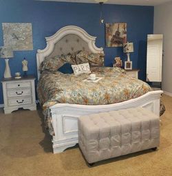 Ashley Brand Upholstered Queen Bed Frame