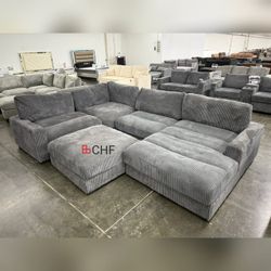 Corduroy Modular Living Room Sectional Sofa  