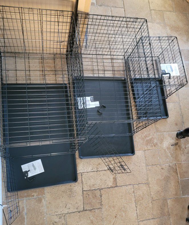 New In Box Dog Crates 48" $100 / 42" $80 / 24" 35 With Cage Divider 