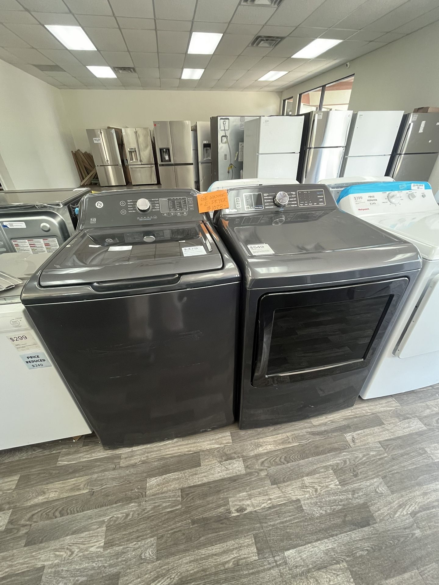 Open Box GE WASHER W/ ELECTRIC DRYER Including One Year Warranty