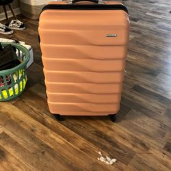 pink suitcase