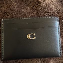Coach Black Leather Card Holder