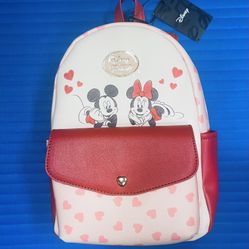Disney Mickey And Minnie Love Valentine Mini Backpack  - NWT 