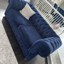 Two Turkish Custom Made Velevt Sofas  