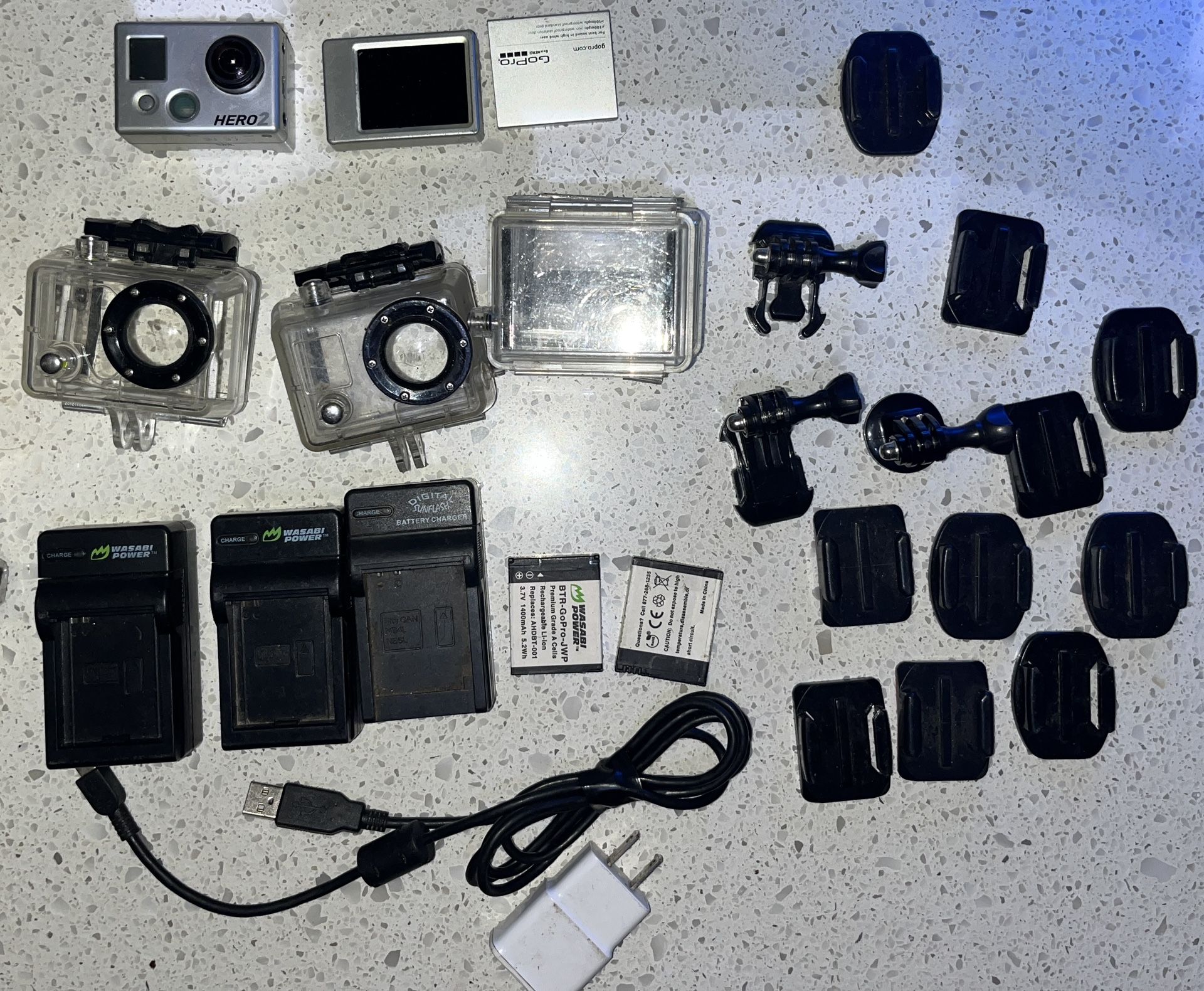 GoPro Hero2 HD Camera w/ Accessories Bundle