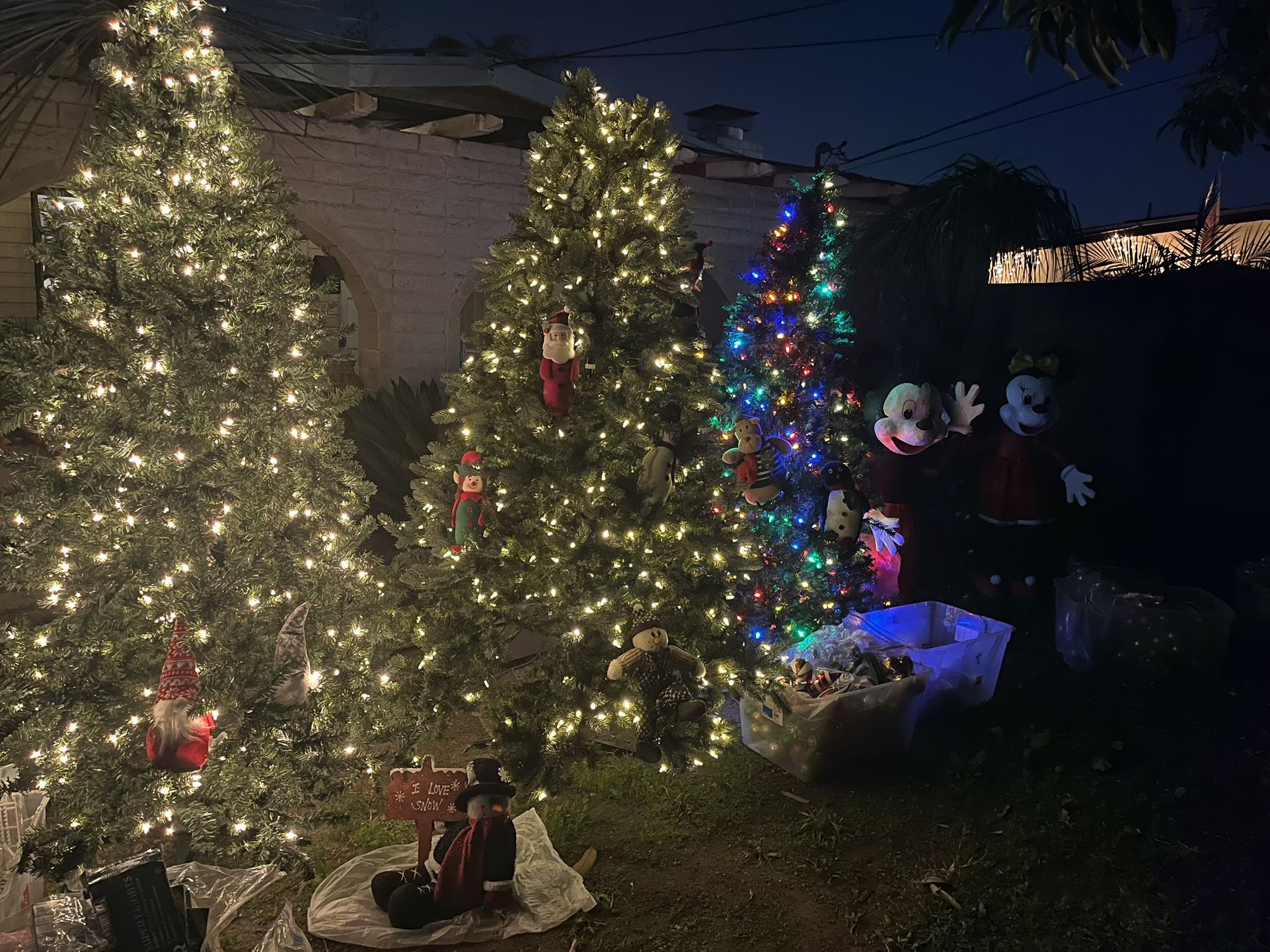 Lighted Artificial Christmas Trees