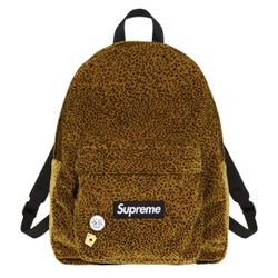 Supreme Velvet Leopard Backpack