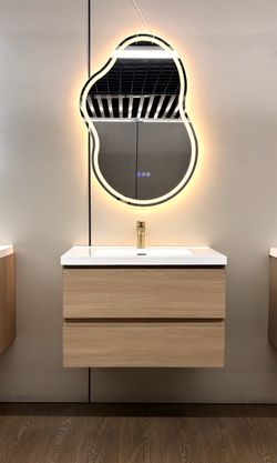 Floating vanity & mirror