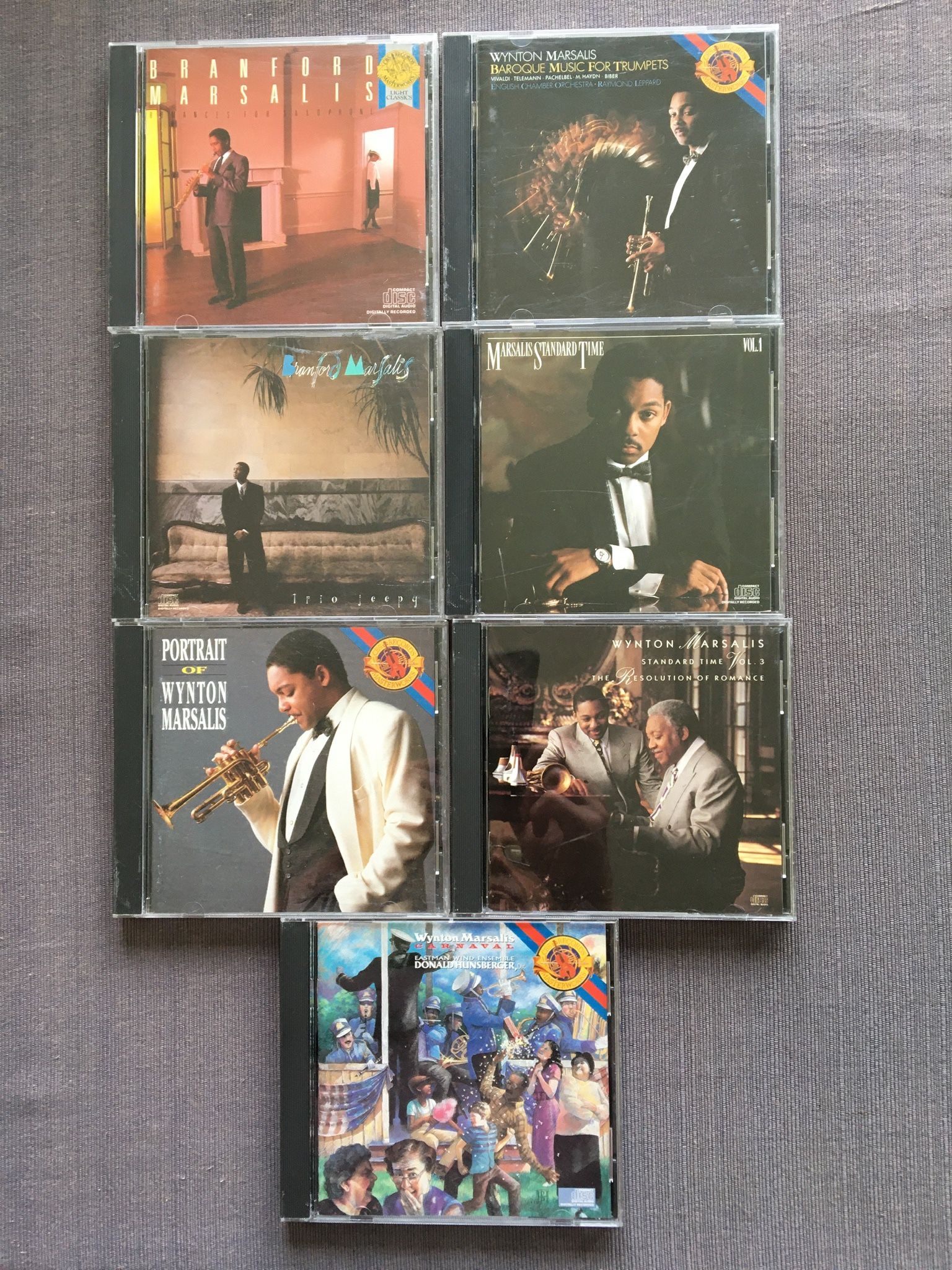 Wynton and Branford Marsalis Classic CDs Jazz and Classical lot of 7 new/excellent conditions. Wynton Marsalis/Marsalis Standard Time Volume 1, Marsal