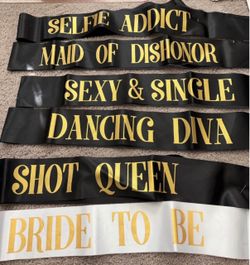 Bachelorette Party Sashes Set of 6