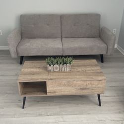 Futon couch And Desk 