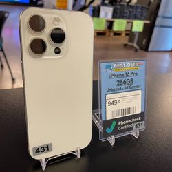 Like New! iPhone 16 Pro 256GB - Unlocked - White Titanium