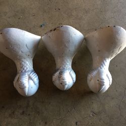 Set of 3 Antique Bath Tup Legs.