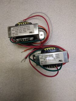 Transformers 40VA, 120V,208V, 240V $15 ea.