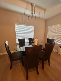 Dining table and chairs