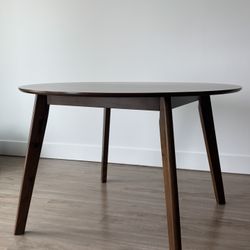 Dark Wooden Dining Table Solid Wood