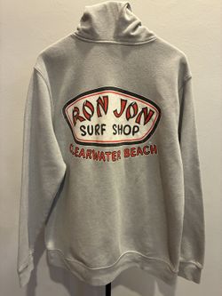 Ron Jon Surf Shop Clearwater Beach Gray Hoodie – Large