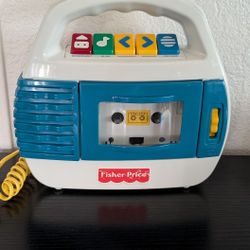 Vintage 1997 FISHER-PRICE Cassette Recorder w/ Microphone