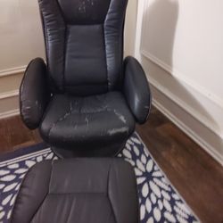 Black Leather Recliner Chair