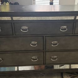 King Size Bed Frame, Dresser, nightstands w/USB connector