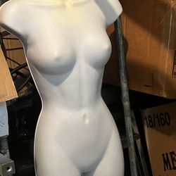 Hanging plastic mannequins