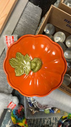 Beautiful, “Celebrate It”, Ceramic Pumpkin Pie Dish
