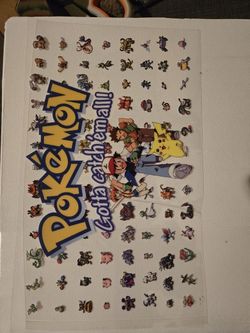 Pokemon Character Collection UV Sticker