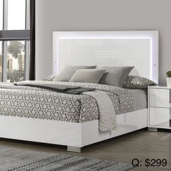 Queen Bed Frame With Led Light