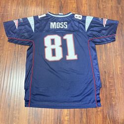 Randy Moss New England Patriots #81 Reebok Jersey Youth/Boys Size XL Preowned!!  