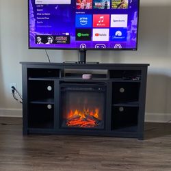 Electric Fireplace TV Stand. MOVING SALE EVERYTHING MUST GO ASAP!!! 