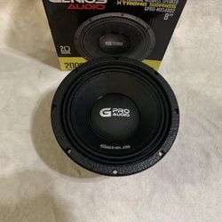 New 8” Genius Audio 2000w Max Power Dual Voice Coil Midrange Midbass Speaker  $140 each  