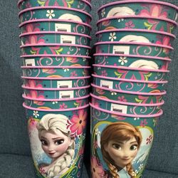22 Cups FROZEN Disney Movie Anna Elsa purple plastic drinking cup 16oz
