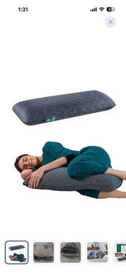 The White Willow Short Body Pillow Memory Foam Sleeping Soft Bed, Hug Pillow Insert for Sleeping