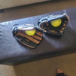 2 RAWLINGS BASEBALL GLOVES