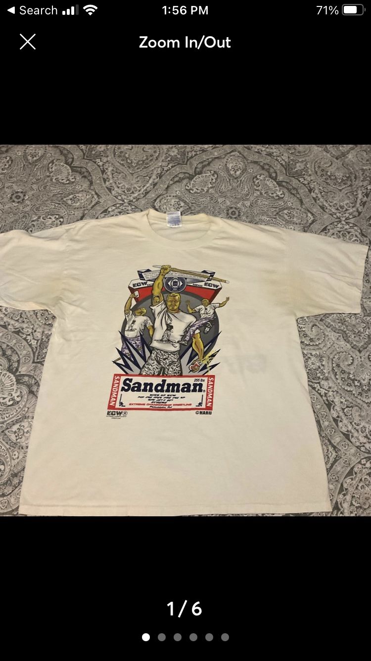 Vintage ecw the sandman shirt Size Xl