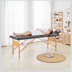 Foldable Massage Bed - black