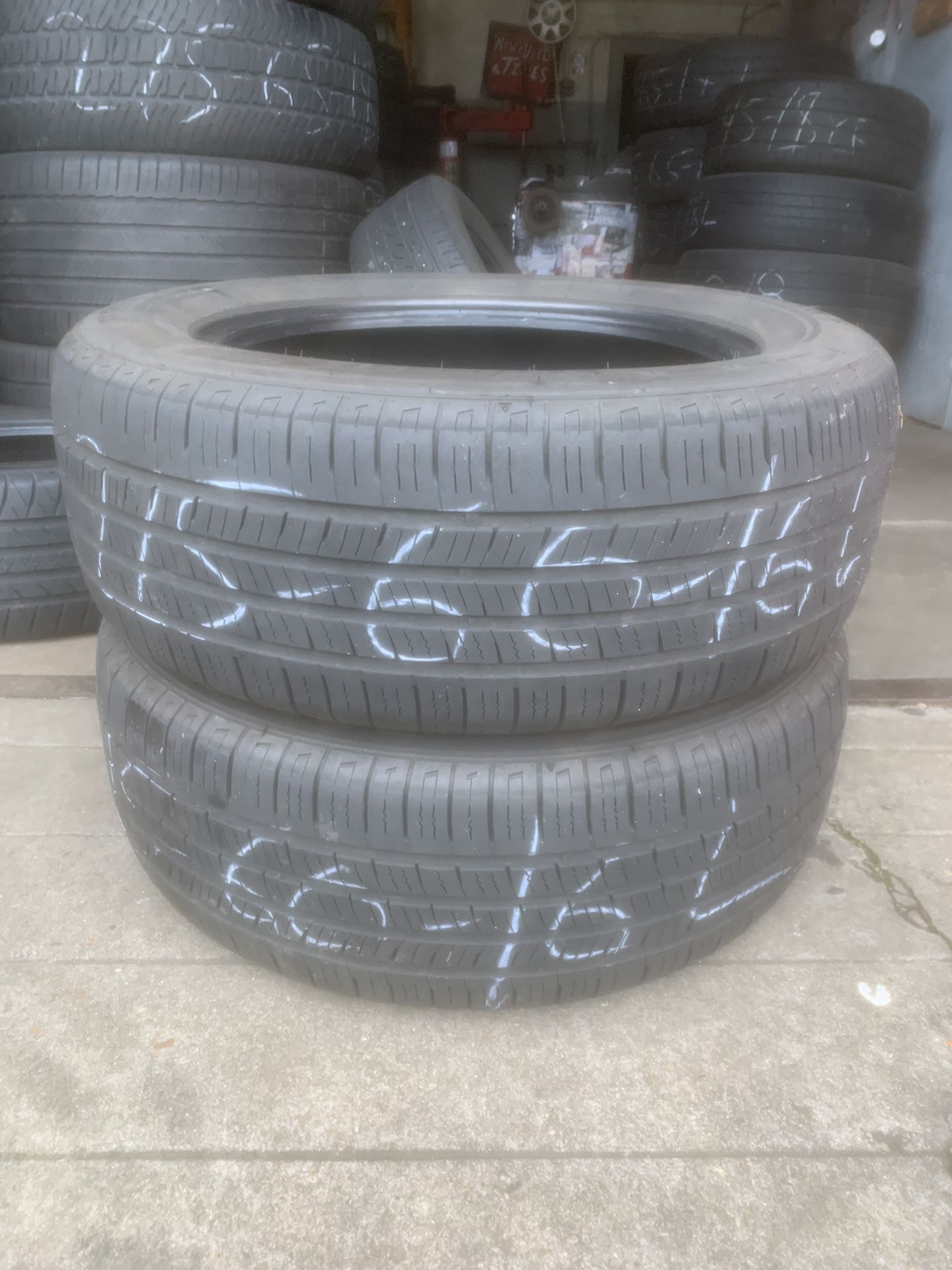 Pair of 215-60-16 used Tires