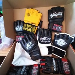 MMA Autographed Gloves