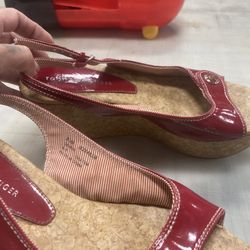 Red Patton Leather TH wedges Size 8.5