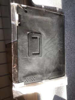 Leather iPad cover/stand-black