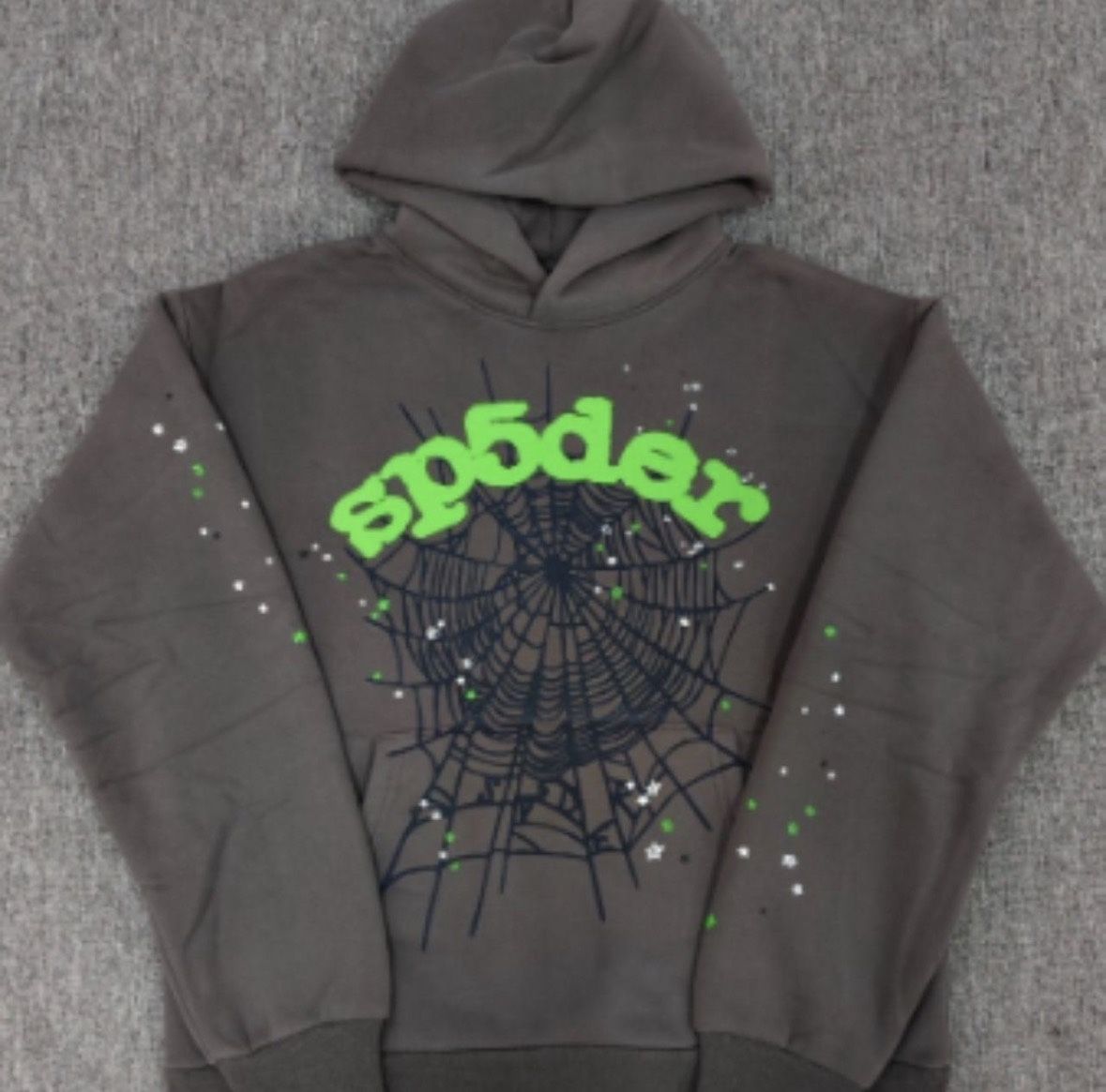 Brown And Green Spider Web Street wear Hoodie