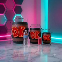 Donkey Kong Barrel Collection – 3D Printed Storage / Decor Container