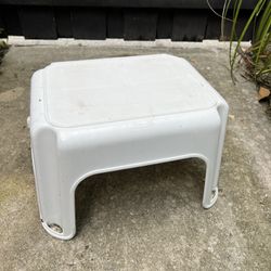 White Plastic Step Stool