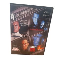 Under Siege, Glimmer Man, Above the Law, Fire Down Below Get ready for non-stop action and adventure with the 4 Film Favorites: Steven Seagal DVD set.