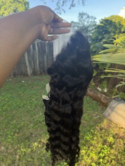 13x6 Deep Wave Lace Frontal – 22” | 180% Density | New | Natural Black