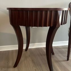 Ethan Alan mahogany side table