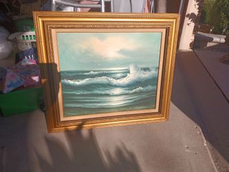Ocean Wave Landscape Oil Painting