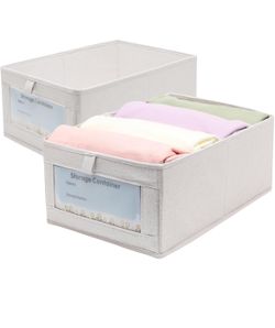Storage Bins,Foldable Closet Organizer Storage Cubes,2Pack Closet Organizers and Storage with Label Cards,Dorm-Room-Essentials for College Students Gi